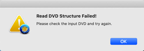 Read DVD Structure failed