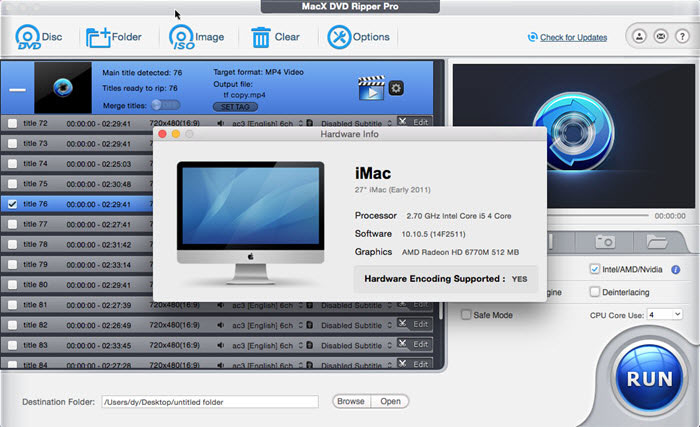 hardware support in macx dvd ripper pro