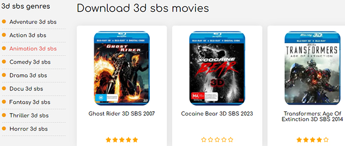 3D SBS movie downlaod sites for free