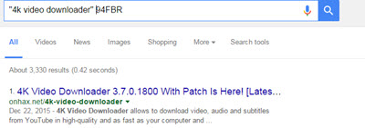 4k video downloader key with google
