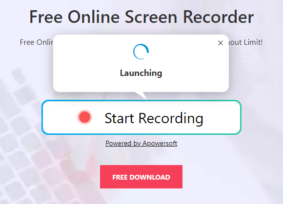 Online screen recorder
