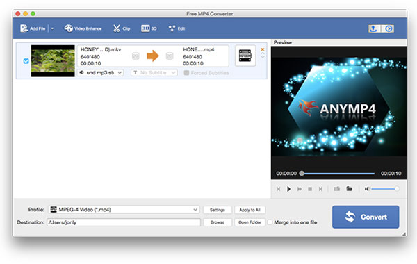 AnyMP4 studio to convert WMV to MP4 on Mac