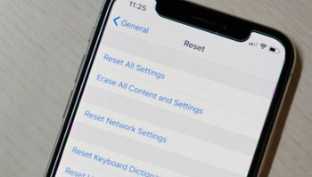 reset iphone