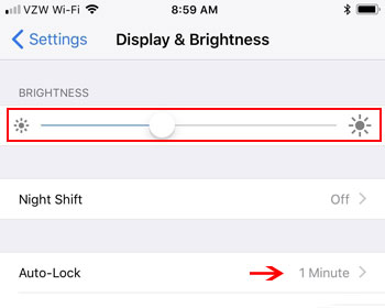 tweak iphone brightness