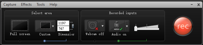 Begin recording Mac screen
