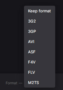 Choose output format