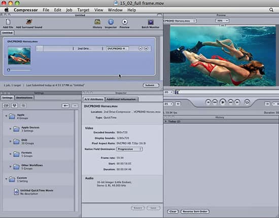 GoPro Video Compressor for Mac - FCP