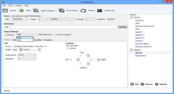 Reduce MKV file size