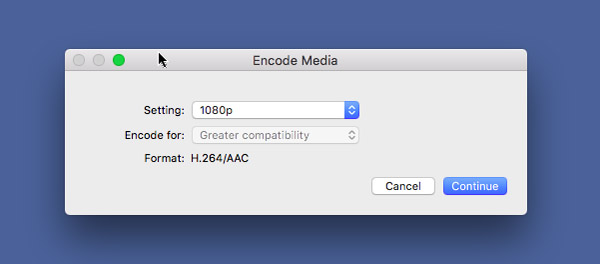 compress video with Mac finder