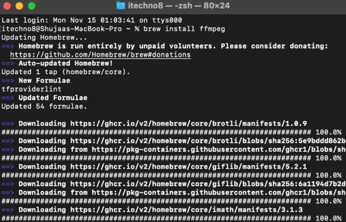 Convert MOV to MP4 with Terminal