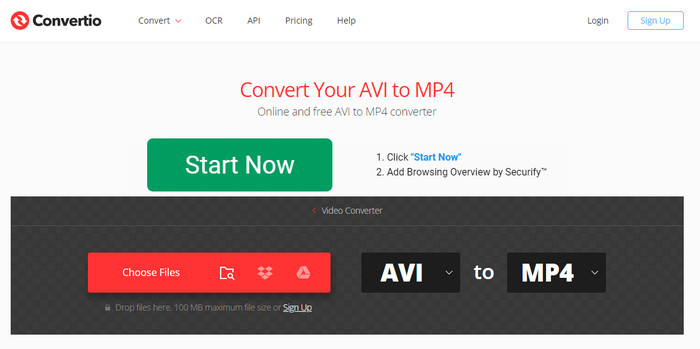 Free Convert AVI to MP4 Mac online