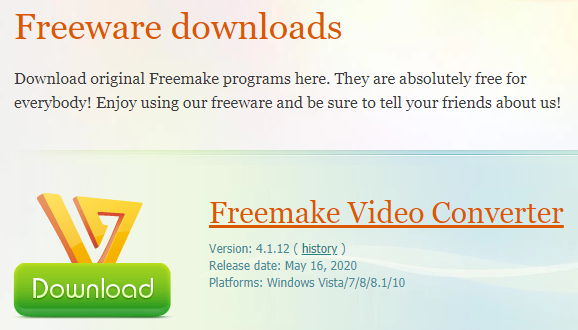 Télécharger Freemake Video Converter