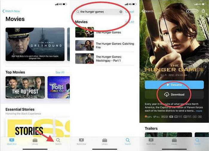 Download movies to iPhone from iTunes