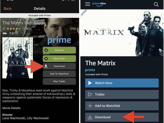 Download movies on iPhone from Amazon Prime