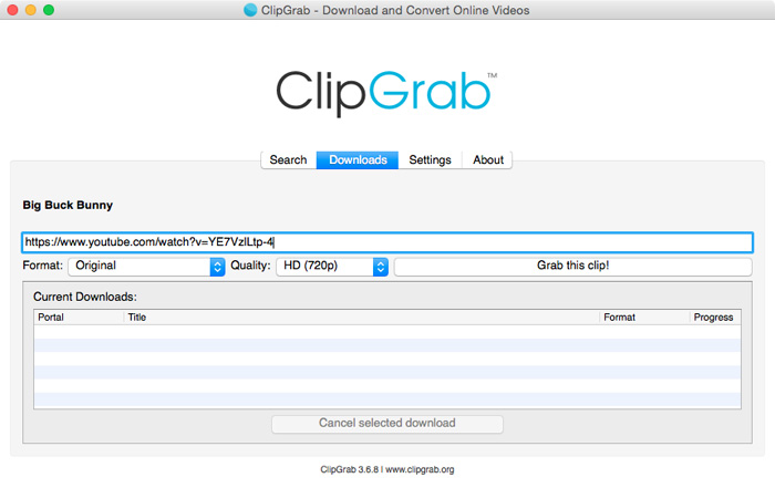 Download Audio from YouTube on Mac with ClipGrab