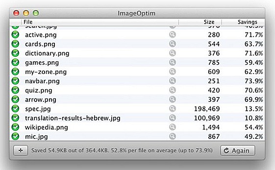 Compressing jpeg/png/gif file on Mac