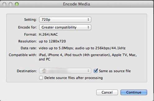 Transcode VOB to QuickTime MP4 MOV with Finder