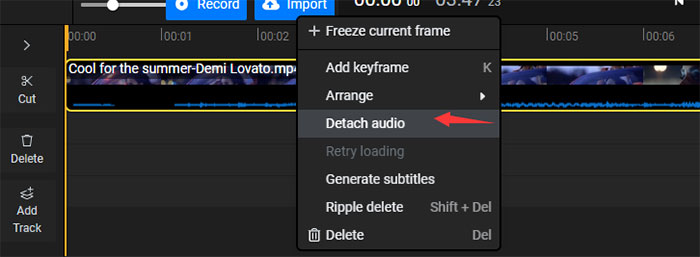 rip MP3 audio track from YouTube video on flixier