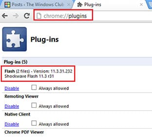 Browser plugins trouble