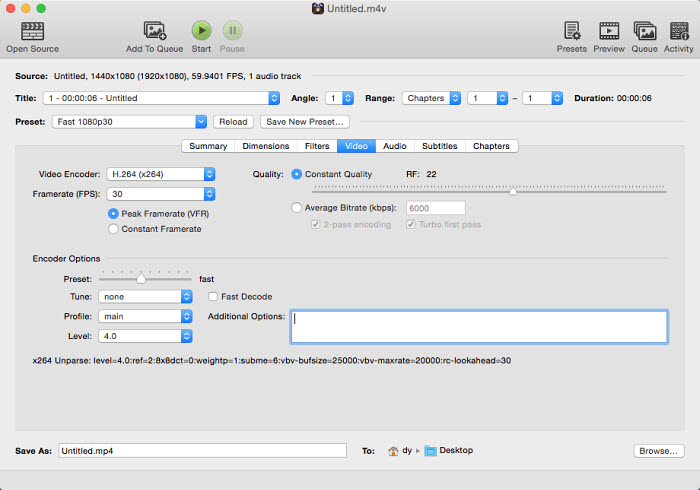 Limit Handbrake CPU Usage