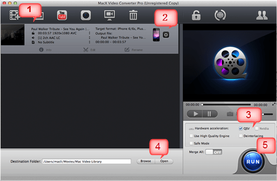H.264 hardware video encoding on Mac