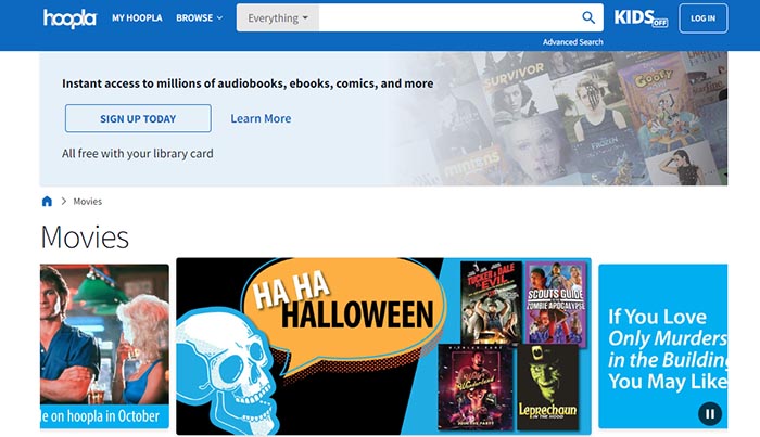 Best free movie downloader app Android - Hoopla