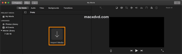 how to import DVDs to iMovie