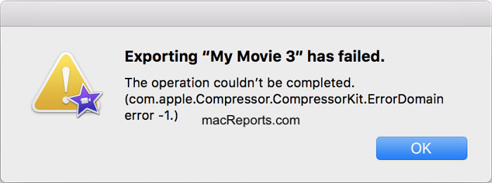 iMovie not saving mp4 1080P