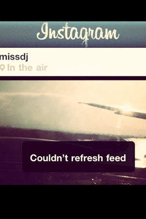 Instagram refresh feed error