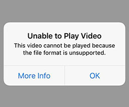 iphone format not supported