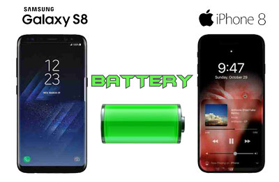 iPhone 8 vs Galaxy S8 battery