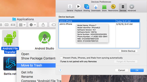 delete Mac backups