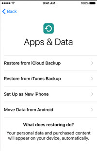 restore iphone backup to speed up iphone