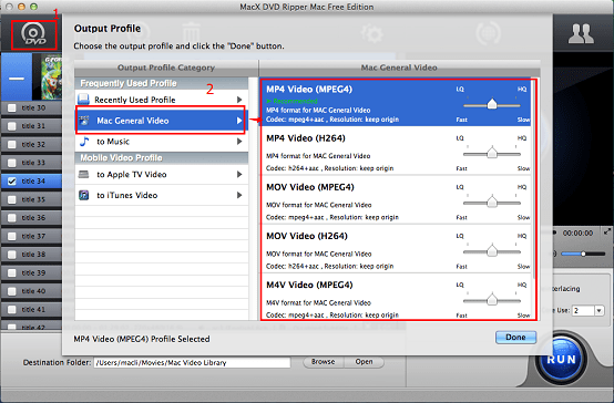 Choose the Output Profile