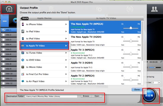 convert DVD to Apple TV compatible format
