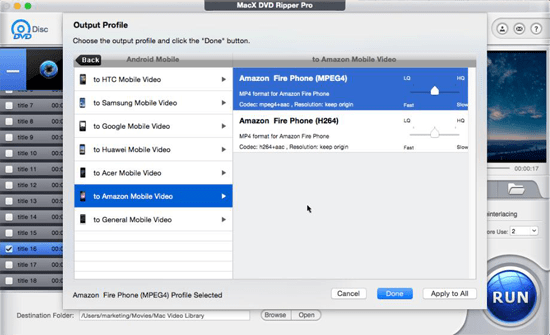Rip DVD to Amazon Fire Phone