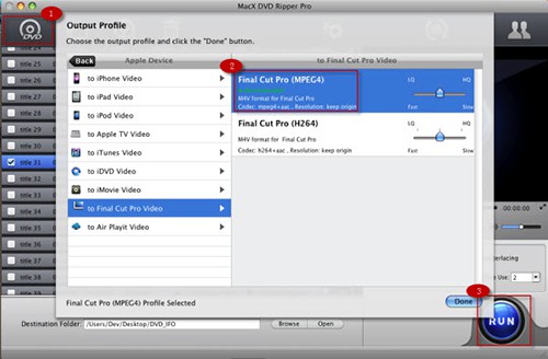 Rip DVD to Final Cut Pro