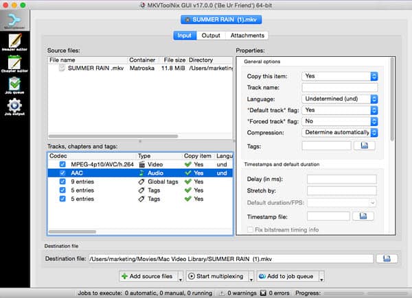 Mkvmerge Command Line Example Mkvmerge Command Line Example