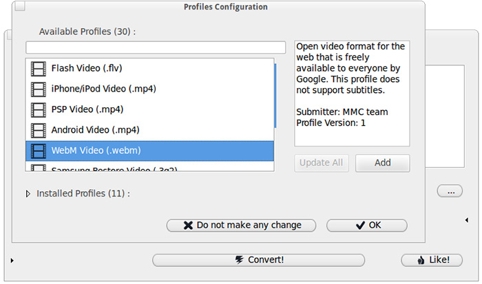 Convert QT MOV to MP4 with MMC