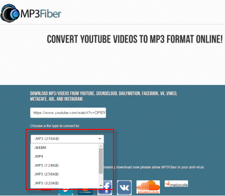 MP3Fiber Convert YouTube to MP3 High Quality