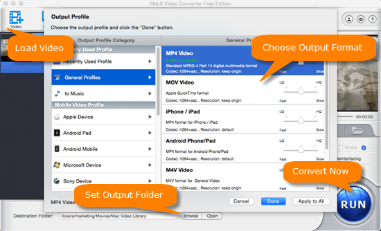 convert camcorder video to mov on Mac OS