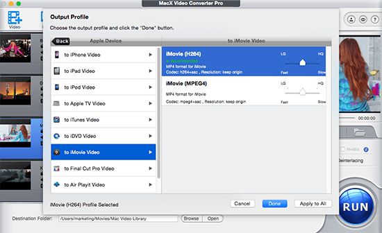 convert youtube to imovie for mac