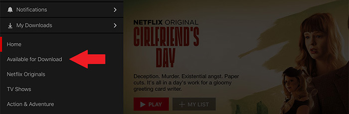 Download movies on iPhone via Netflix app