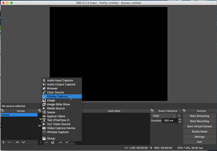 OBS Game Capture not Showing Up on Mac