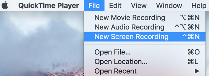 Record YouTube on Mac with QuickTime Player