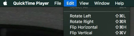 Rotate video in QuickTime