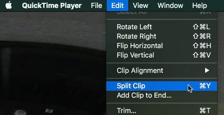 Split video in QuickTime