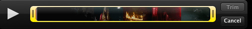 Move the bar to trim video
