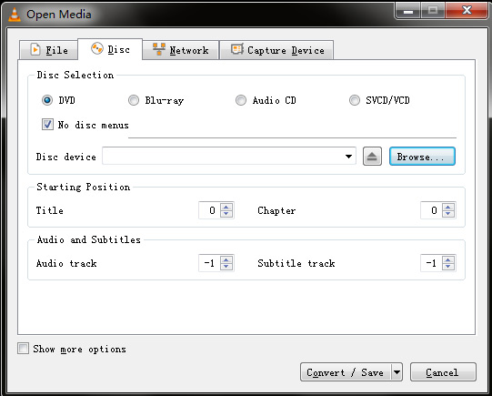DVD audio extractor - VLC