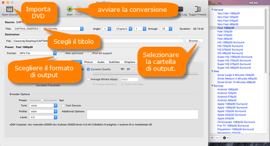Rippare DVD a MP4 con Handbrake 